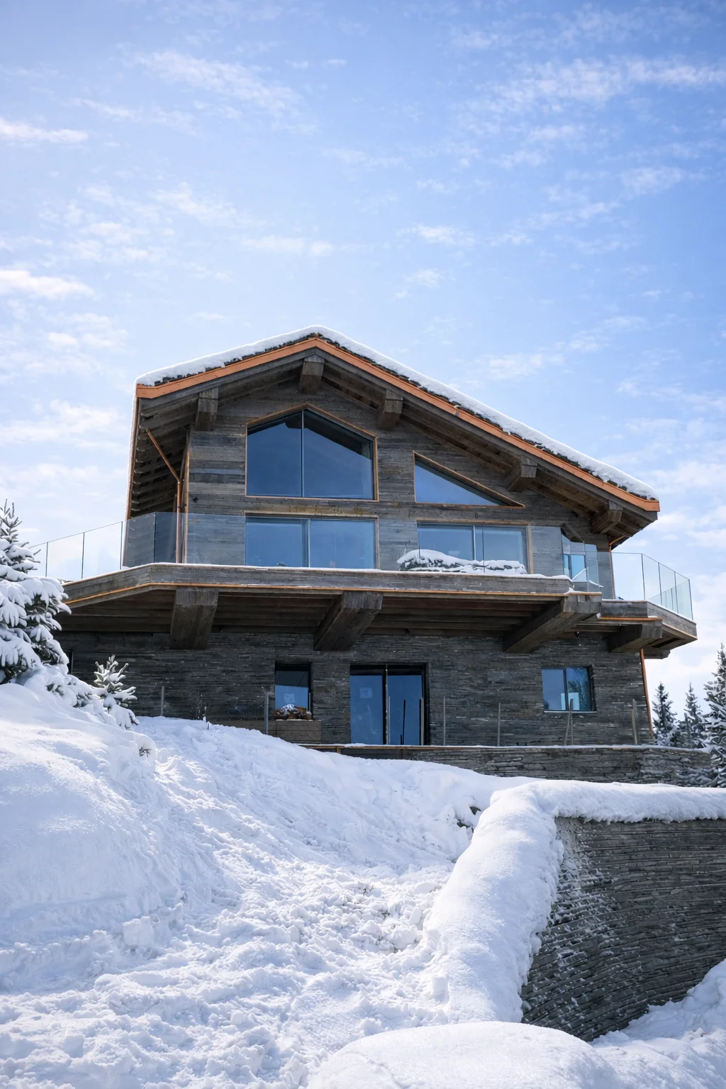 Terrasse — Garde-corps chalet, Courchevel